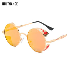 Load image into Gallery viewer, HOLTMANCE Round Metal Men Women Polarized Sunglasses Gothic Steampunk Sunglasses Men Women Retro Vintage Eyewear Shades
