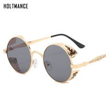 Load image into Gallery viewer, HOLTMANCE Round Metal Men Women Polarized Sunglasses Gothic Steampunk Sunglasses Men Women Retro Vintage Eyewear Shades