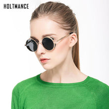 Load image into Gallery viewer, HOLTMANCE Round Metal Men Women Polarized Sunglasses Gothic Steampunk Sunglasses Men Women Retro Vintage Eyewear Shades