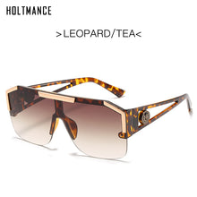 Load image into Gallery viewer, HOLTMANCE Simple Big Square Frame Sunglasses for Women  Hollow Siamese Glasses Male Summer Beach Sunglass UV400