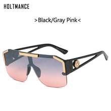 Load image into Gallery viewer, HOLTMANCE Simple Big Square Frame Sunglasses for Women  Hollow Siamese Glasses Male Summer Beach Sunglass UV400