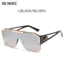 Load image into Gallery viewer, HOLTMANCE Simple Big Square Frame Sunglasses for Women  Hollow Siamese Glasses Male Summer Beach Sunglass UV400