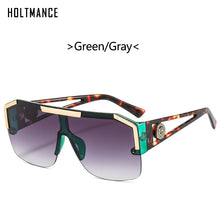 Load image into Gallery viewer, HOLTMANCE Simple Big Square Frame Sunglasses for Women  Hollow Siamese Glasses Male Summer Beach Sunglass UV400
