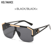 Load image into Gallery viewer, HOLTMANCE Simple Big Square Frame Sunglasses for Women  Hollow Siamese Glasses Male Summer Beach Sunglass UV400