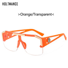 Load image into Gallery viewer, HOLTMANCE Simple Big Square Frame Sunglasses for Women  Hollow Siamese Glasses Male Summer Beach Sunglass UV400