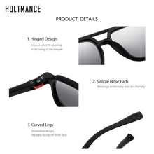 Load image into Gallery viewer, HOLTMANCE Vintage Polarized Sunglasses Classic Men's Double Beam Spring Leg Square Sunglasses Outdoor Driving Sun Mirror
