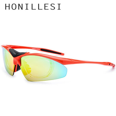 HONILLESI TR90 Polarized Sports Men Sunglasses Sun Glasses 2023 Fishing Driving Myopia Prescription Goggles Shades 5 Lens 3202