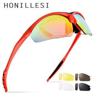 HONILLESI TR90 Polarized Sports Men Sunglasses Sun Glasses 2023 Fishing Driving Myopia Prescription Goggles Shades 5 Lens 3202