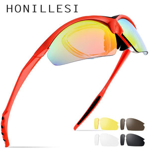 HONILLESI TR90 Polarized Sports Men Sunglasses Sun Glasses 2023 Fishing Driving Myopia Prescription Goggles Shades 5 Lens 3202