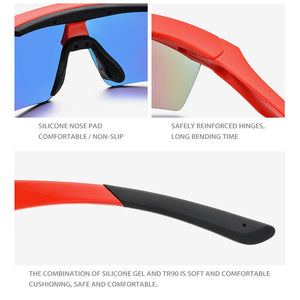 HONILLESI TR90 Polarized Sports Men Sunglasses Sun Glasses 2023 Oversize Big Frame Fishing Protection Goggles 5 Lens 8004