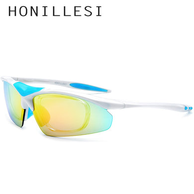 HONILLESI TR90 Polarized Sports Men Sunglasses Sun Glasses Women Driving Fishing Outdoor Myopia Prescription Goggles 5 Lens 8006