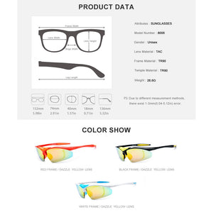 HONILLESI TR90 Polarized Sports Men Sunglasses Sun Glasses Women Driving Fishing Outdoor Myopia Prescription Goggles 5 Lens 8006