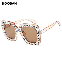 Load image into Gallery viewer, HOOBAN 2023 Big Square Women Sunglasses Oversized Plastic Sun Glasses Ladies  Brand Eyewear UV400