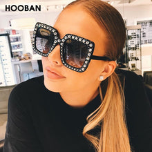 Load image into Gallery viewer, HOOBAN 2023 Big Square Women Sunglasses Oversized Plastic Sun Glasses Ladies  Brand Eyewear UV400