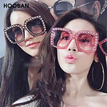 Load image into Gallery viewer, HOOBAN 2023 Big Square Women Sunglasses Oversized Plastic Sun Glasses Ladies  Brand Eyewear UV400