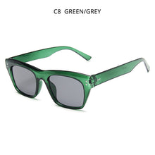 Load image into Gallery viewer, HOOBAN 2023 Classic Rectangle Sunglasses Women Men Brand Design Rivet Plastic Sun Glasse Men s Retro Black Sunglass Shades UV400