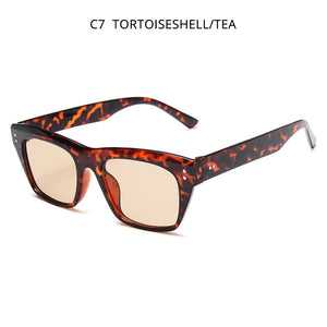 HOOBAN 2023 Classic Rectangle Sunglasses Women Men Brand Design Rivet Plastic Sun Glasse Men s Retro Black Sunglass Shades UV400