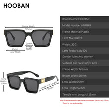 Carica l&#39;immagine nel visualizzatore di Gallery, HOOBAN 2023  Square Women Sunglasses Brand Designer Thick Frame Men Sun Glasses Male Shades UV400 Gafas De Sol