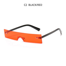 Load image into Gallery viewer, HOOBAN 2023 Rectangle Sunglasses Women Flat Top Brand Designer  Sun Glasses Female Rimless One-piece Lens Eyewear