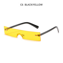 Load image into Gallery viewer, HOOBAN 2023 Rectangle Sunglasses Women Flat Top Brand Designer  Sun Glasses Female Rimless One-piece Lens Eyewear