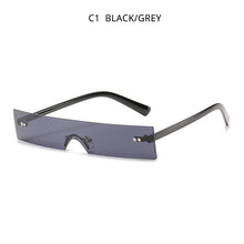 Load image into Gallery viewer, HOOBAN 2023 Rectangle Sunglasses Women Flat Top Brand Designer  Sun Glasses Female Rimless One-piece Lens Eyewear