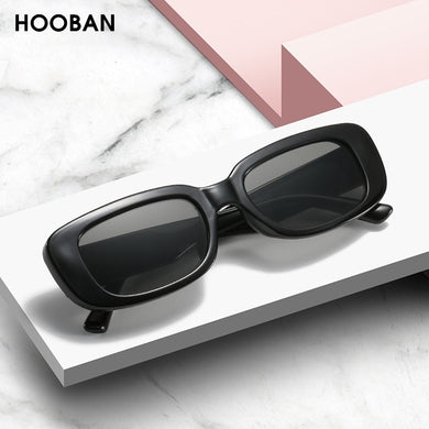 HOOBAN 2023 Women Sunglasses Vintage Rectangle Plastic Female Sun Glasses Retro Square Sunglass UV400