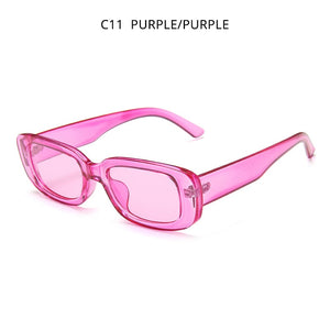 HOOBAN 2023 Women Sunglasses Vintage Rectangle Plastic Female Sun Glasses Retro Square Sunglass UV400