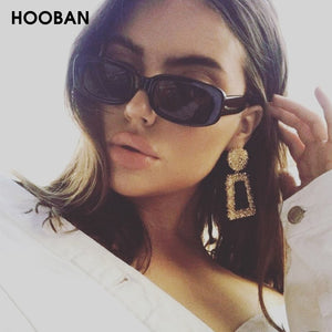 HOOBAN 2023 Women Sunglasses Vintage Rectangle Plastic Female Sun Glasses Retro Square Sunglass UV400