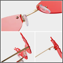 Load image into Gallery viewer, HOOBAN 2023 Fire Flame Sun Glasses Women Stylish Rimless Brand Designer Sunglasses  Shopping Street Beat Eyewear Shade