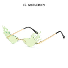 Load image into Gallery viewer, HOOBAN 2023 Fire Flame Sun Glasses Women Stylish Rimless Brand Designer Sunglasses  Shopping Street Beat Eyewear Shade
