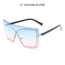 Load image into Gallery viewer, HOOBAN 2023 Flat top Women Sunglasses Oversized Brand Designer Sun Glasses Female  One-Piece Eyewear UV400