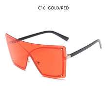 Load image into Gallery viewer, HOOBAN 2023 Flat top Women Sunglasses Oversized Brand Designer Sun Glasses Female  One-Piece Eyewear UV400