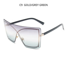 Load image into Gallery viewer, HOOBAN 2023 Flat top Women Sunglasses Oversized Brand Designer Sun Glasses Female  One-Piece Eyewear UV400