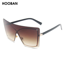 Load image into Gallery viewer, HOOBAN 2023 Flat top Women Sunglasses Oversized Brand Designer Sun Glasses Female  One-Piece Eyewear UV400