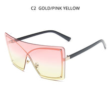 Load image into Gallery viewer, HOOBAN 2023 Flat top Women Sunglasses Oversized Brand Designer Sun Glasses Female  One-Piece Eyewear UV400
