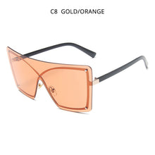 Load image into Gallery viewer, HOOBAN 2023 Flat top Women Sunglasses Oversized Brand Designer Sun Glasses Female  One-Piece Eyewear UV400
