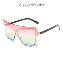 Load image into Gallery viewer, HOOBAN 2023 Flat top Women Sunglasses Oversized Brand Designer Sun Glasses Female  One-Piece Eyewear UV400