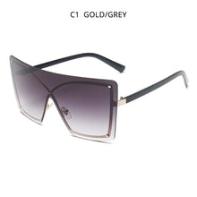 Load image into Gallery viewer, HOOBAN 2023 Flat top Women Sunglasses Oversized Brand Designer Sun Glasses Female  One-Piece Eyewear UV400