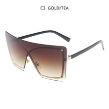 Load image into Gallery viewer, HOOBAN 2023 Flat top Women Sunglasses Oversized Brand Designer Sun Glasses Female  One-Piece Eyewear UV400