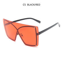 Load image into Gallery viewer, HOOBAN 2023 Flat top Women Sunglasses Oversized Brand Designer Sun Glasses Female  One-Piece Eyewear UV400