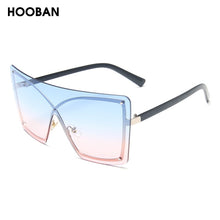 Load image into Gallery viewer, HOOBAN 2023 Flat top Women Sunglasses Oversized Brand Designer Sun Glasses Female  One-Piece Eyewear UV400