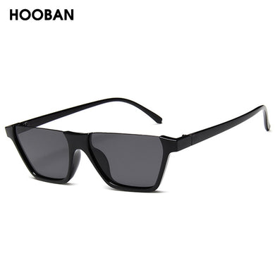HOOBAN 2023 Half-Frame Sunglasses Women Men Vintage Brand Designer Sun Glasses For Women Stylish Outdoor Eyewear Shade