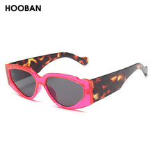 Load image into Gallery viewer, HOOBAN 2023 Leopard Cat Eye Sunglasses Women Triangle Sun Glasses Female Vintage Rectangle Eyewear UV400