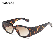 Load image into Gallery viewer, HOOBAN 2023 Leopard Cat Eye Sunglasses Women Triangle Sun Glasses Female Vintage Rectangle Eyewear UV400