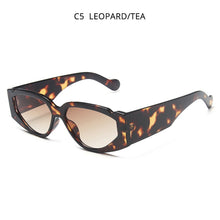 Load image into Gallery viewer, HOOBAN 2023 Leopard Cat Eye Sunglasses Women Triangle Sun Glasses Female Vintage Rectangle Eyewear UV400