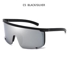Load image into Gallery viewer, HOOBAN 2023 One-piece Sports Sunglasses Men Women Flat Top Half Frame Sun Glasses Vintage Outdoor Goggle UV400