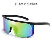 Load image into Gallery viewer, HOOBAN 2023 One-piece Sports Sunglasses Men Women Flat Top Half Frame Sun Glasses Vintage Outdoor Goggle UV400