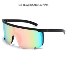 Load image into Gallery viewer, HOOBAN 2023 One-piece Sports Sunglasses Men Women Flat Top Half Frame Sun Glasses Vintage Outdoor Goggle UV400