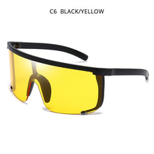 Load image into Gallery viewer, HOOBAN 2023 One-piece Sports Sunglasses Men Women Flat Top Half Frame Sun Glasses Vintage Outdoor Goggle UV400