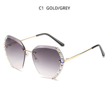 Load image into Gallery viewer, HOOBAN 2023 Rhinestone  Sunglasses Women Vintage Rimless Crystal Sun Glasses Female  Diamond Eyewear Shade